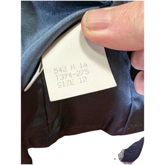 VTG Pendleton Women's Plaid 100% Virgin Wool Blazer Jacket Size 12 Navy & Cream - Picture 4 of 11